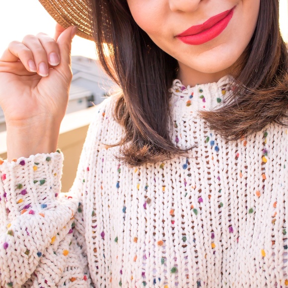 ⭐️N E W⭐️LAST FEW⭐️Knit Colorful Confetti Sweater - Picture 5 of 5